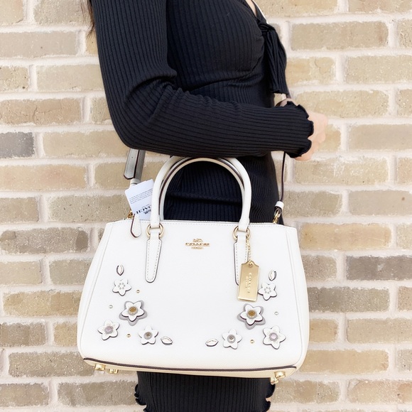 Coach Purse floral satchel crossbody - Picture 4 of 7